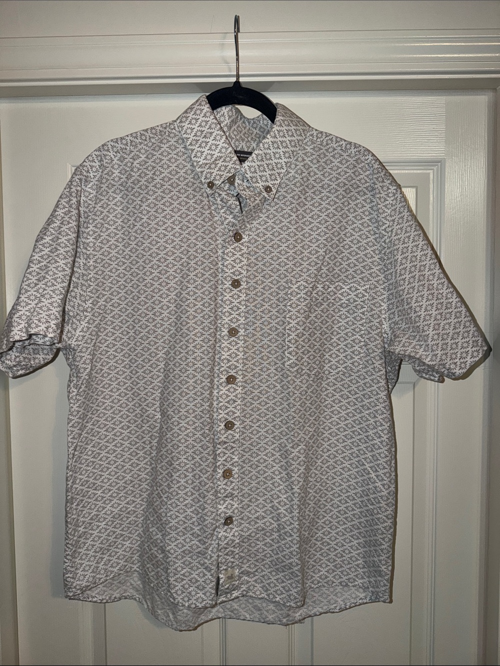 Southern Marsh Cotton Linen Blend Button Down Polo Size Large